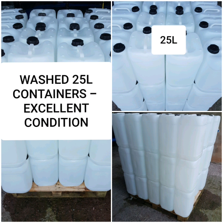 25 LITRE 25L 25 L PLASTIC LIQUID OIL DRUMS WATER CONTAINERS FUEL JARS 