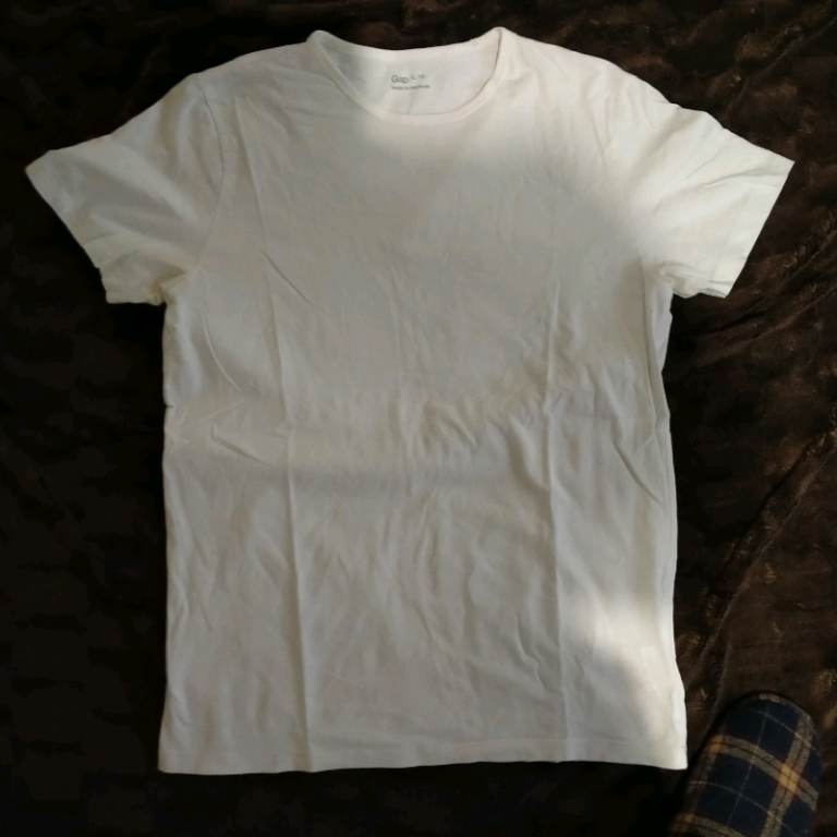 Gap: Men XL White Fitted T-Shirt