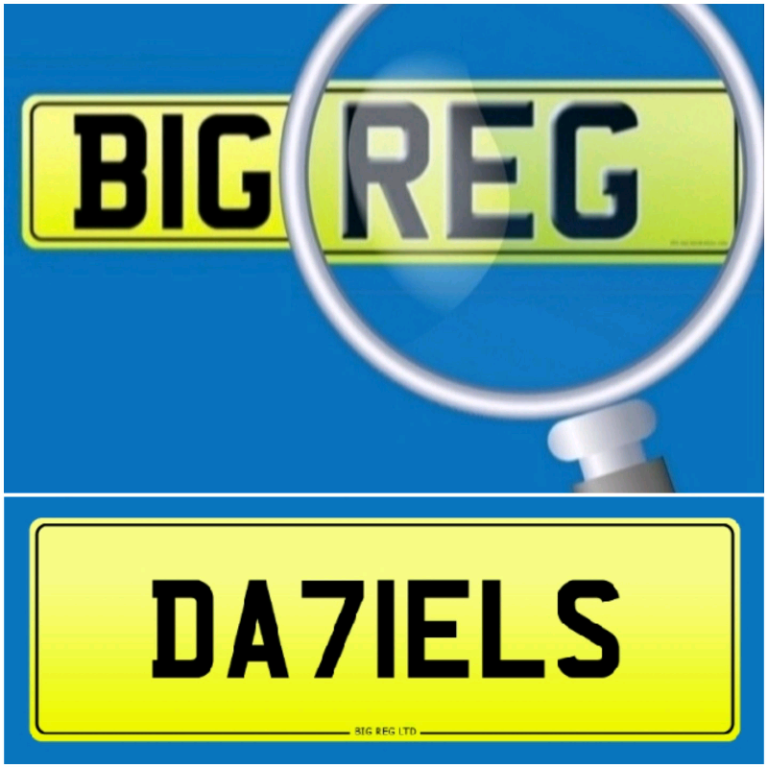 DANIELS PRIVATE REGISTRATION NUMBER PLATE REG