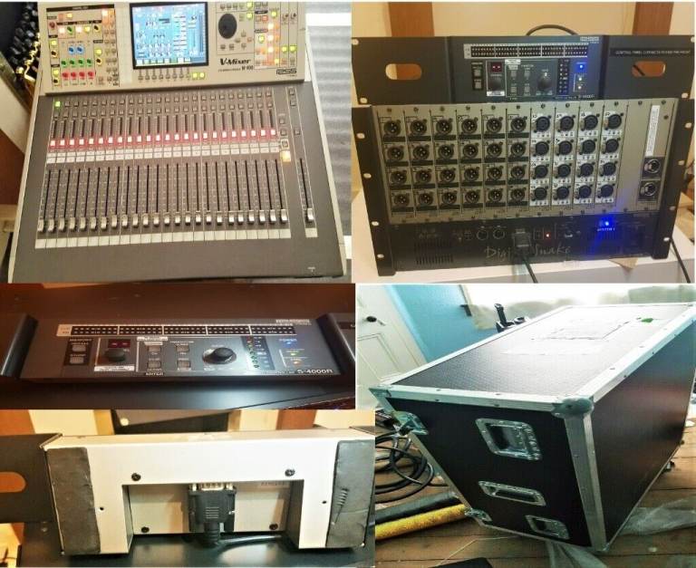 ROLAND M400 MIXER  FLIGHT CASE + S-4000- 40 CHANNEL DIGITAL SNAKE & REMOTE CONTROL P.S READ THE AD  