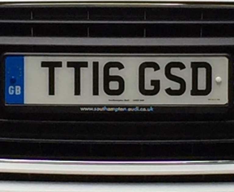 TT16GSD NUMBER PLATE ONLY 