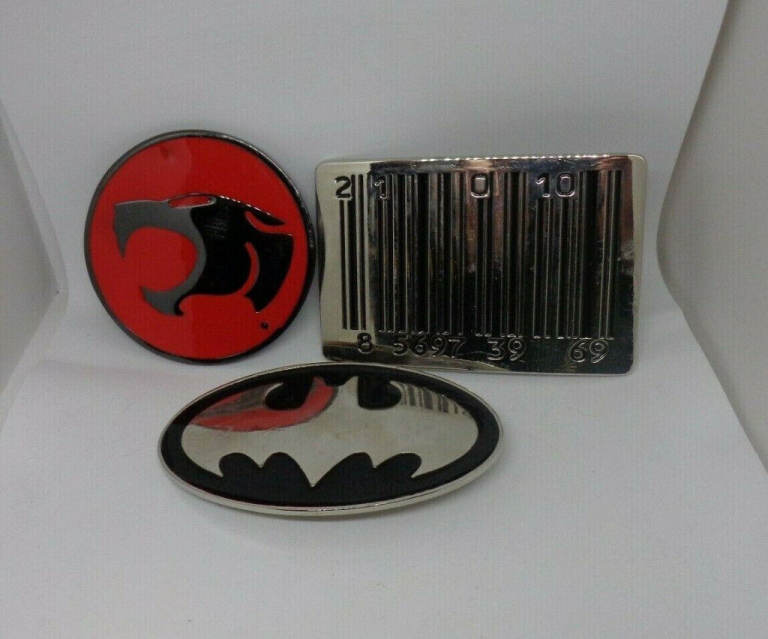 Belt Buckles , Thunder Cats & Bar Code x 3 All In Good Condition 