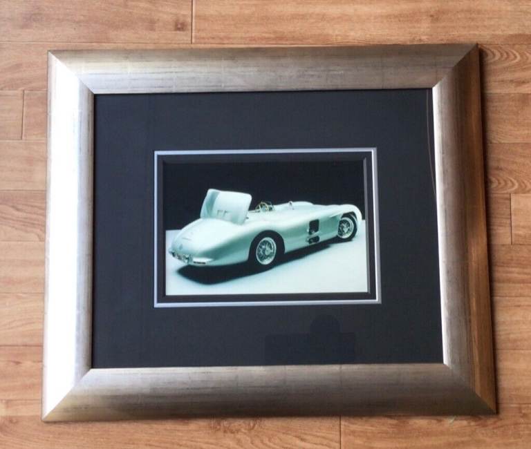 Mercedes Vintage SLR framed photo 