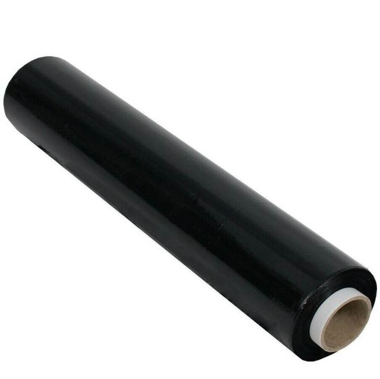 1 ROLLS BLACK PALLET STRETCH SHRINK WRAP CLING FILM 400mm Width x 120m x 20Mu