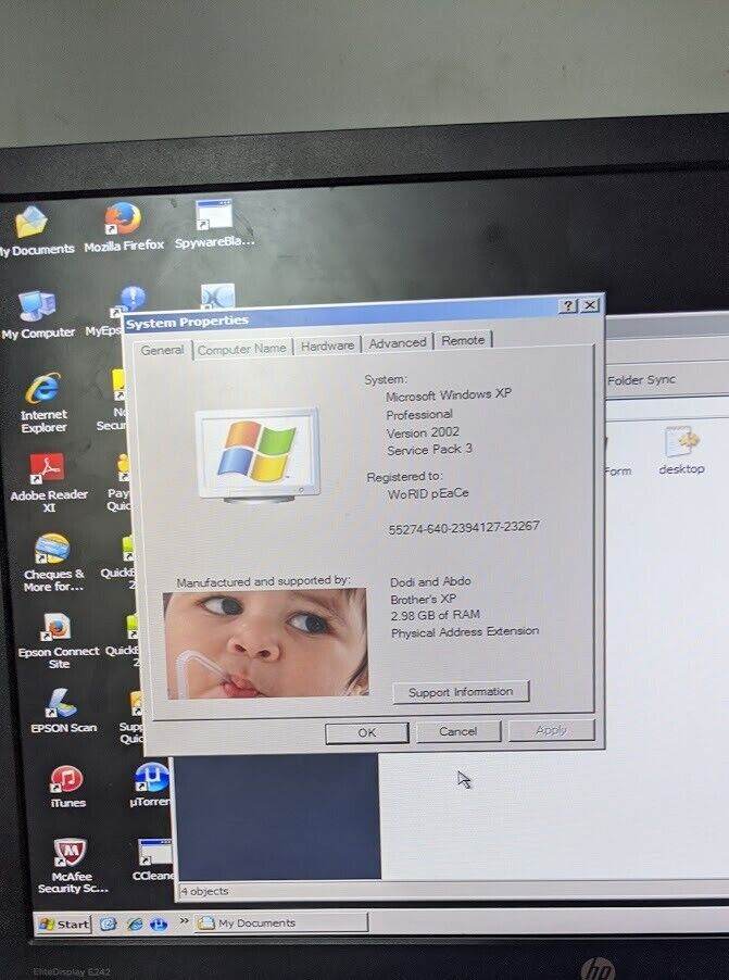USED HP Compaq dc7700p Ultra-Slim Desktop (Windows XP)