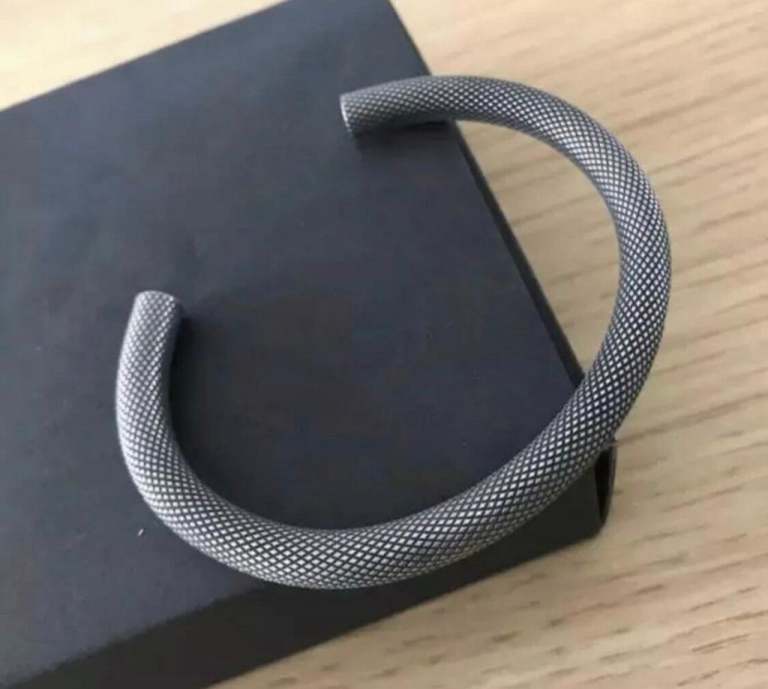 Punk Gothic Antique Steel Black Fish Net Open Cuff Bangles Bracelets