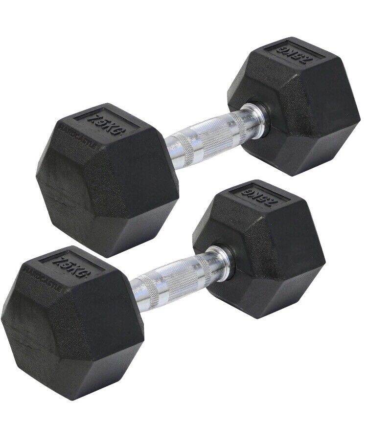 Hex dumbbells 7.5kg pairs available 