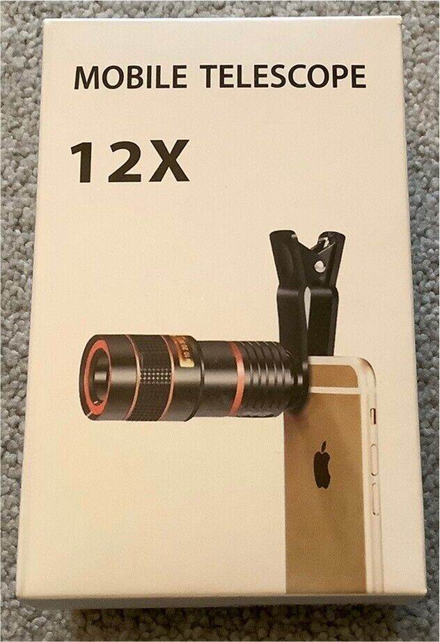 Universal Telescope for Mobile Phone or Eye 12x Zoom