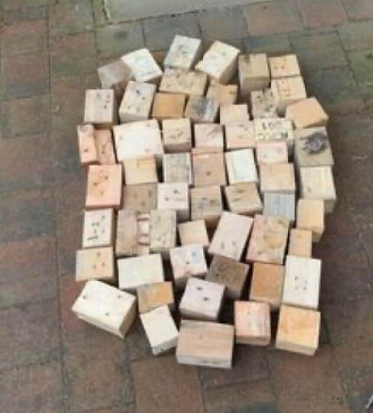 Bags of approx 4kg blocks of firewood ideal for wood burners fire pits 