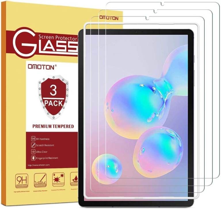 OMOTON 3 Pack Screen Protector for Samsung Galaxy Tab S6 T860, T865 2019 / Tab S5e T720,T725