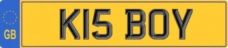 PERSONALISED REGISTRATION NUMBER PLATE * K15 BOY * / KISBOY Only Serious Offers Invited Over £6,000