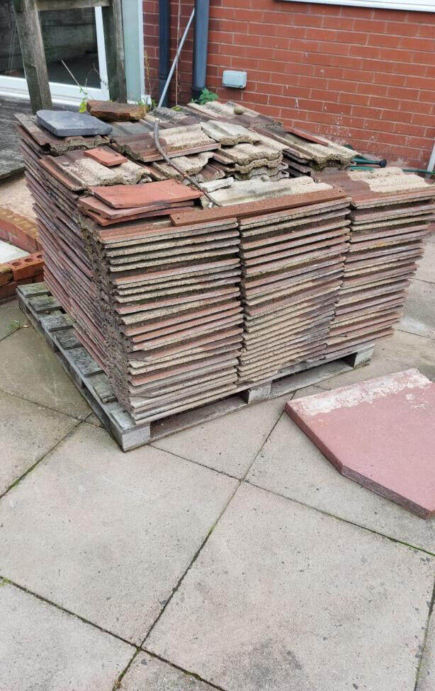 Roof tiles 1.50 each or 100 for the lot 450qty concrete used