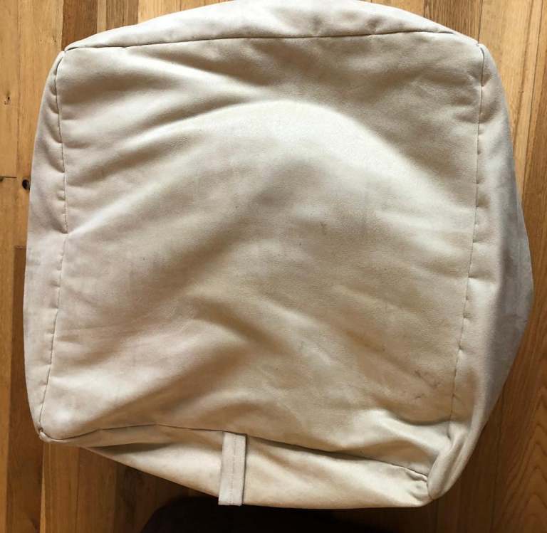 Large suede bean bag