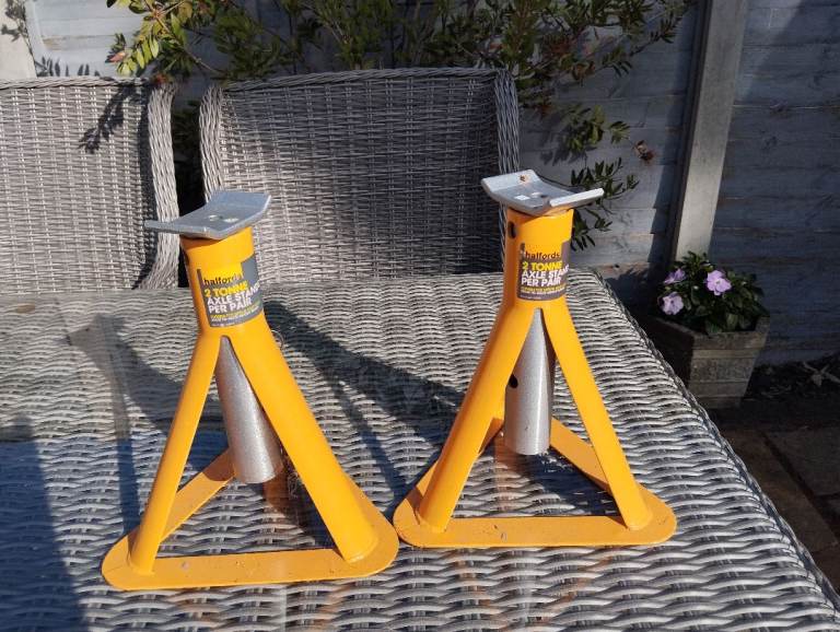 Pair of Yellow Car Axle Stands - Good Condition