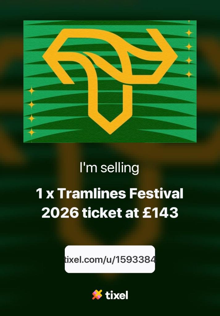 Tramlines Festival 2026 Ticket - 1 available