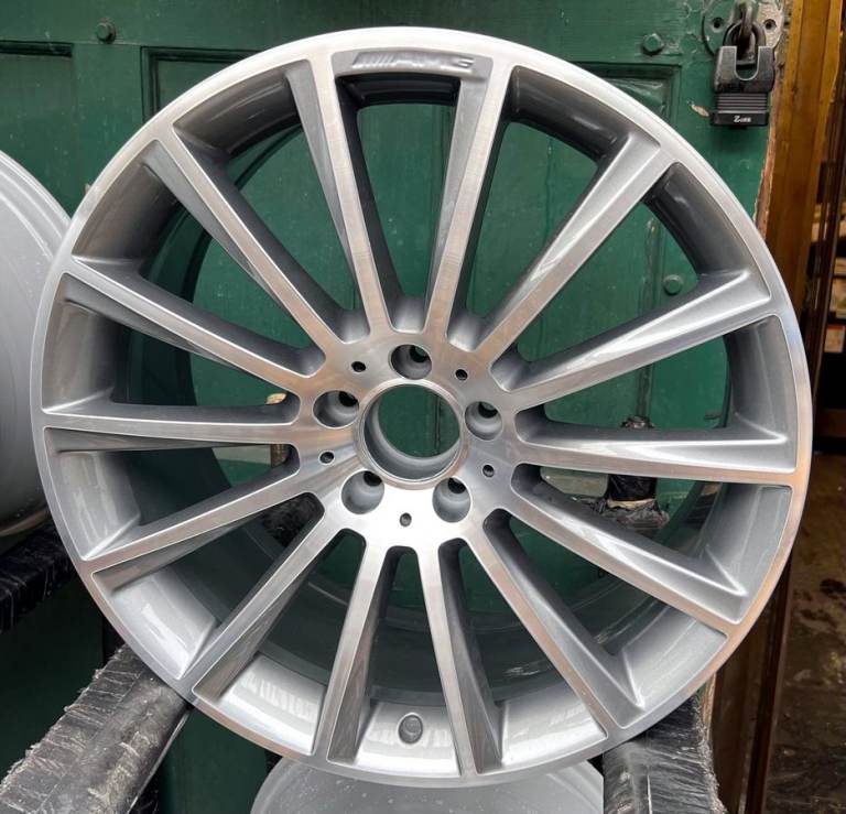 MERCEDES S CLASS 1x 20'' GENUINE AMG GREY DIAMOND CUT REFURBISHED FRONT ALLOY WHEEL T200