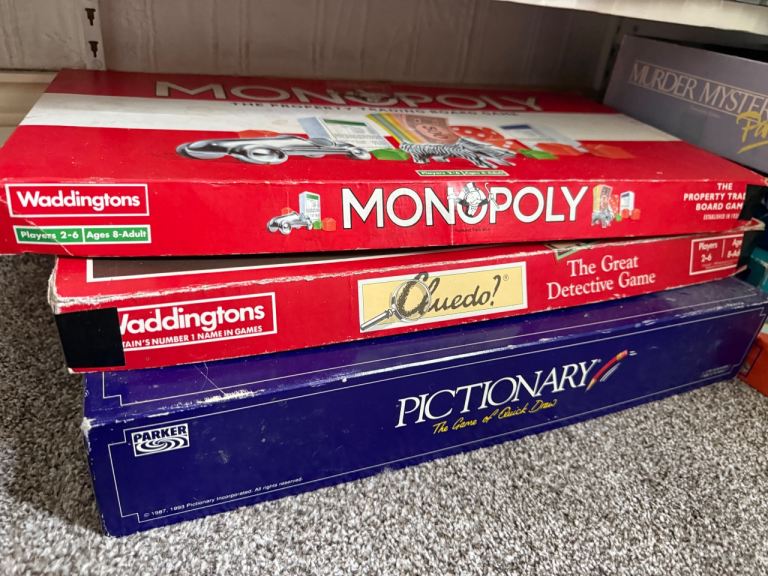 Classic Board Games Bundle: Monopoly, Cluedo, Pictionary, Murder Mystery, Password, Twister, Poker