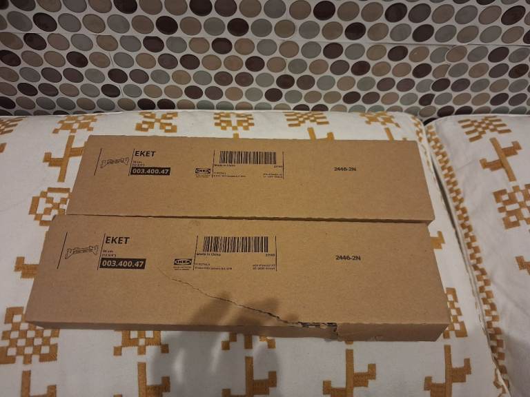 image for 2 Ikea Eket brackets for wall hanging