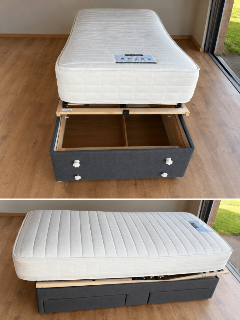 Single remote control adjustable bed