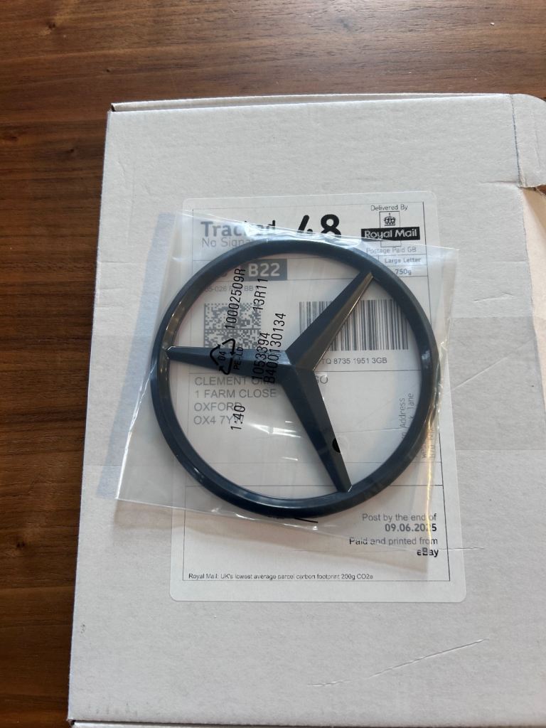 Brand new Mercedes Benz rear trunk emblem 