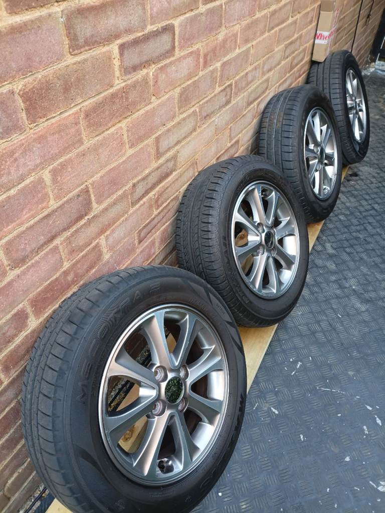 14 inch alloys with almost new tyres. 