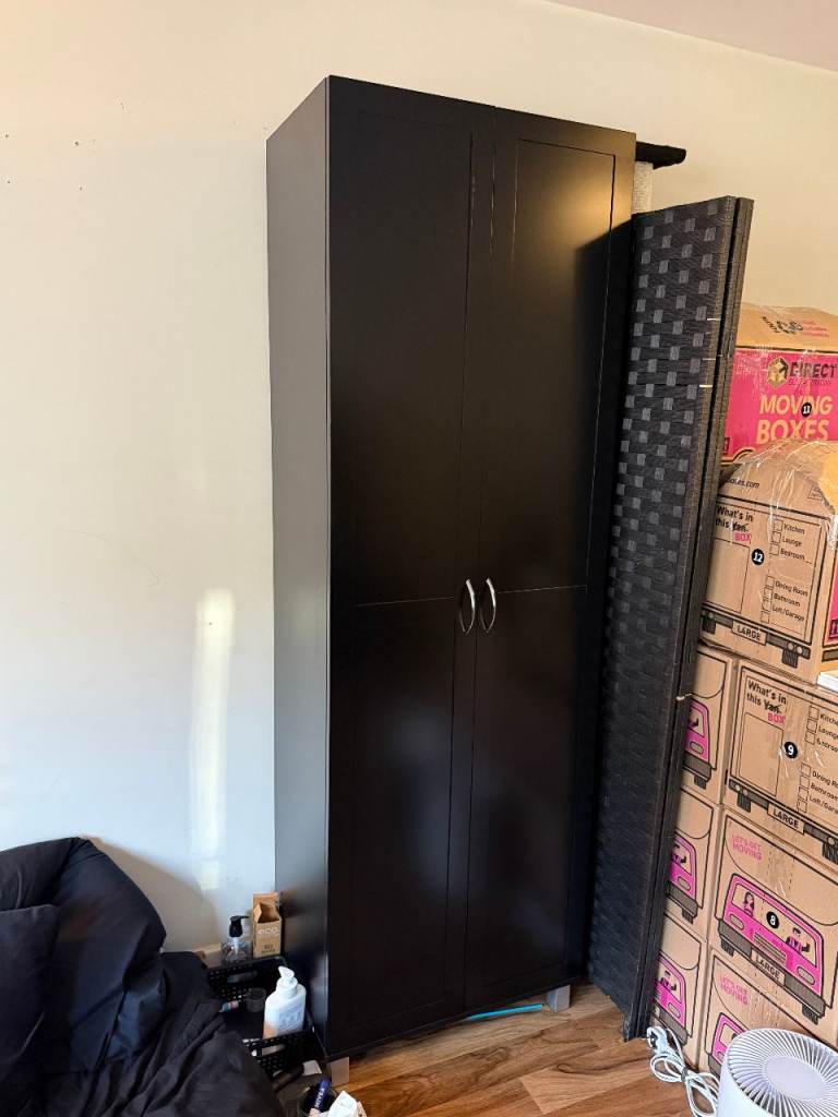 COSTWAY 187cm Tall Kitchen Cupboard, 2-Door Buffet Pantry Storage Cabinet 