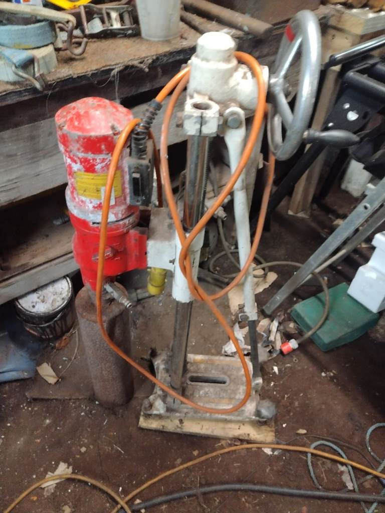 Core Boring Machine with extensions and cores 150mm 100mm + other sizes and fixing bolts