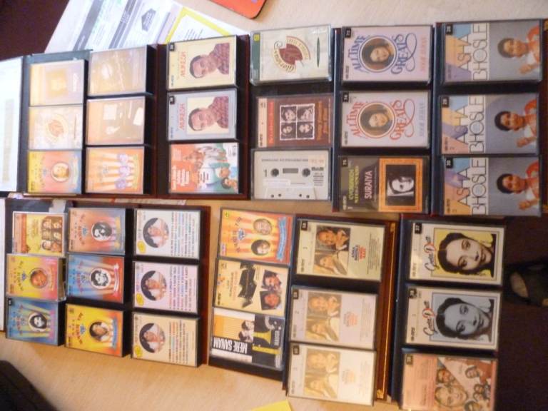 image for 168 audio cassettes of indian bollywood songs of evergreen yester tears,instrumentals etc..
