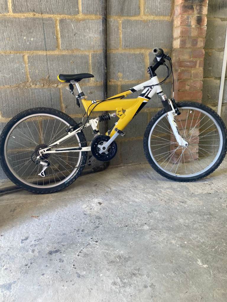 Yellow Mountain Bike – Good Condition, Full Suspension