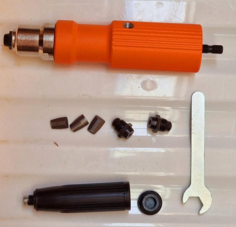 Liseng 177191 2.0 - 4.8 mm Rivet Gun Drill Attachment, pop rivetter, rivetting