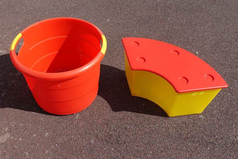2x Storage Container Ikea Glis, Red Tub, Toy Lego Large Huge Bucket Glis Bench