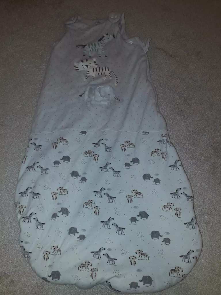 Fred & Flo White Coloured Safari Themed Baby Sleeping Bag (12-18 months)