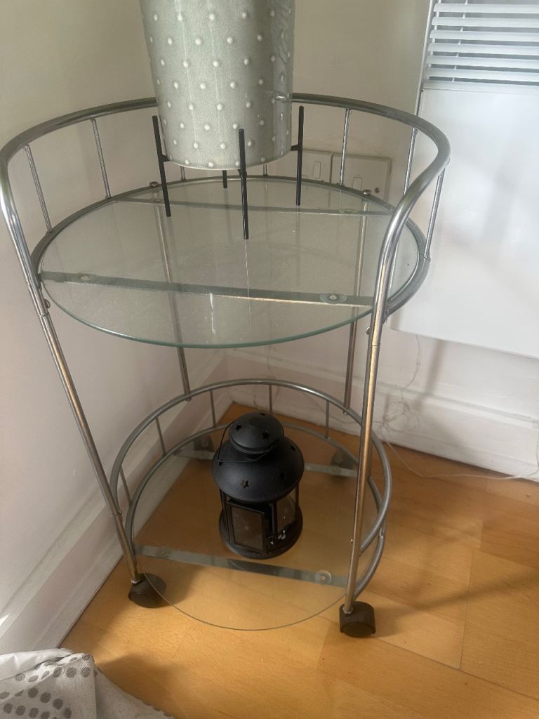 Glass Trolley on Wheels