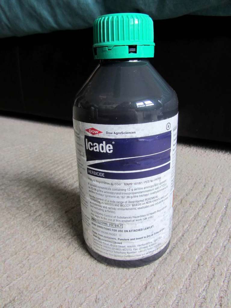 ICADE x 1 Litre NEW Herbicide Weedkiller for Stubborn Weeds Knotweed Brambles Etc weed killer 
