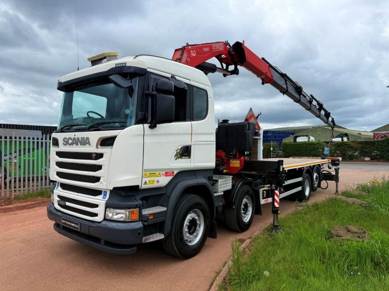 SCANIA R450 2015 (65) EURO 6, 8X2 REAR LIFT & STEER AXLE, 25FT 8 CABIN SPEC FLAT