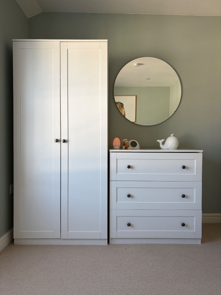 Silver Cross Bromley White 3 Piece Nursery Room Set With Mattress