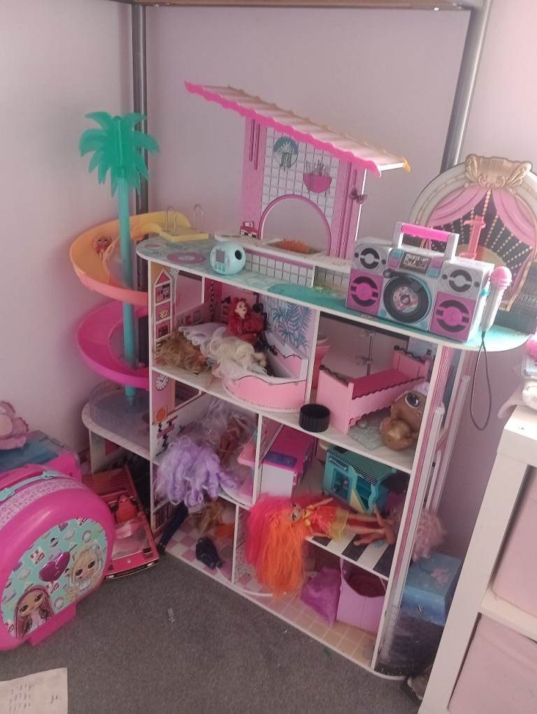 Large LOL Surprise Doll House with Furniture and Slide