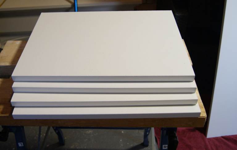 IKEA four Komplement shelves & fixings, for PAX single wardrobe. 18 1/4'' w x 13 3/4'' deep.