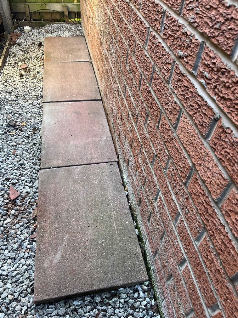 4 USED CONCRETE PAVERS