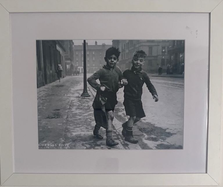 Two young boys ready to take on the world, Gorbals  1948
