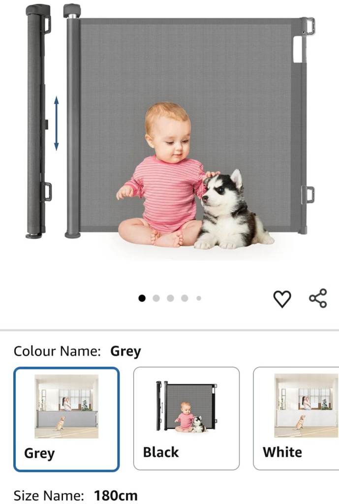 Expandable gate -Extra wide 180cm dog gate / baby gate