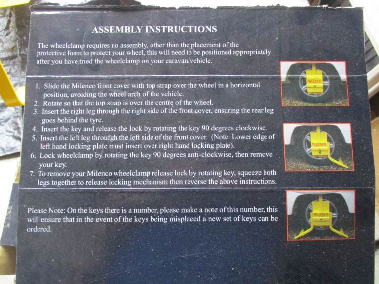 Milenco M15 Wheel Clamp for Motorhome