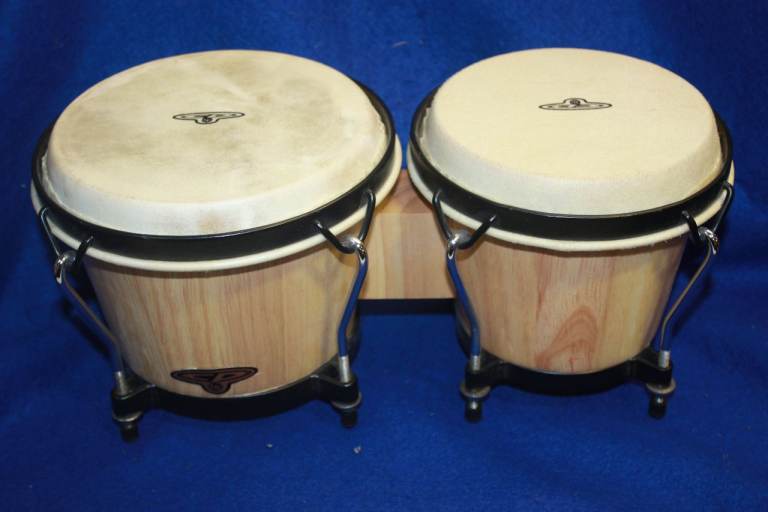 CP (by LP) Wooden Bongo Drums Natural Varnished 6in + 7in + Original Carry Bag ~ £40 ono