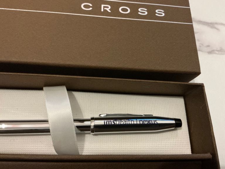 Stainless steel ballpoint pen by Cross