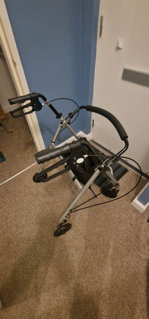 Adjustable Mobility Walker with Brakes – Good Condition