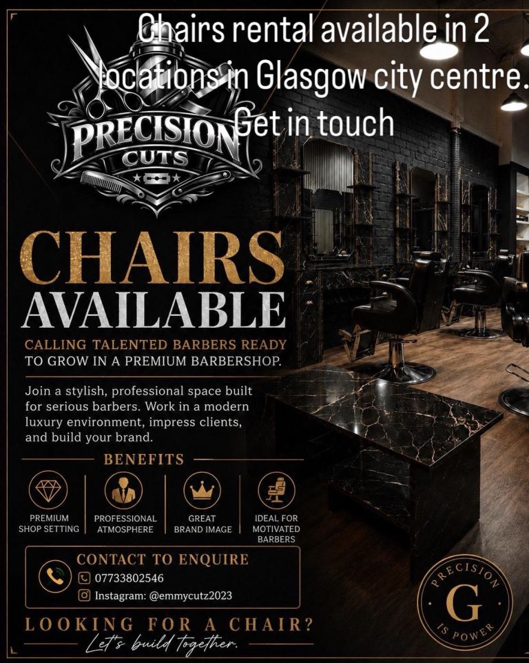 Barbers chairs Rental opportunity 