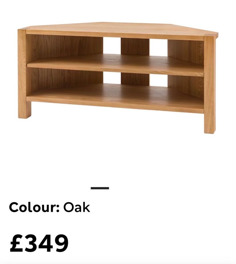 M & S SONOMA SOLID OAK TV UNIT