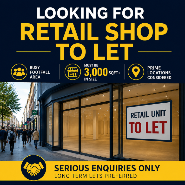 WANTED! Shop to let! 3k+ SQFT Preferred! All lease lengths considered 