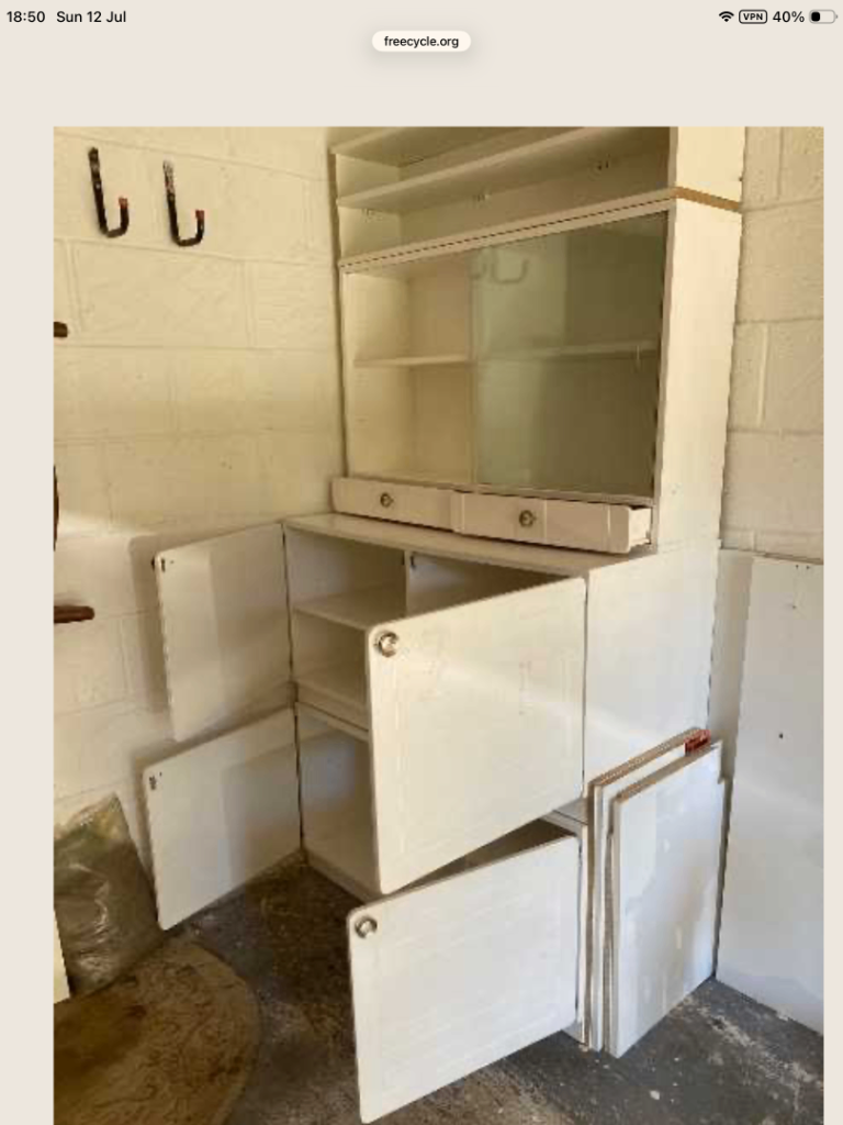 White Wooden Storage Unit - Kitchen or Utility Room