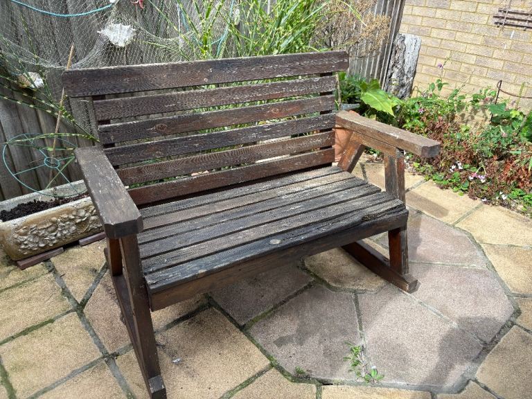 Wooden Garden Rocker Seat – Needs Restoration